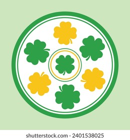 Happy St. Patrick's Day Tiered Tray laser cut Illustration, Lucky