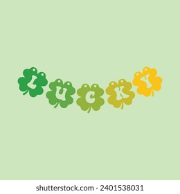 Happy St. Patrick's Day Tiered Tray laser cut Illustration, Lucky