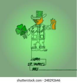 "Happy St Patricks Day" transperent greeting card