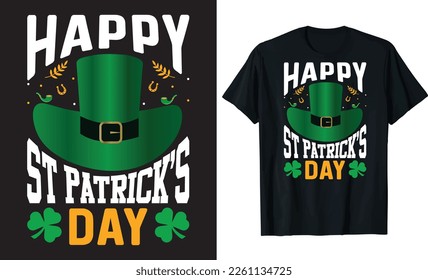 Happy St Patrick's Day T-shirt Design Template.