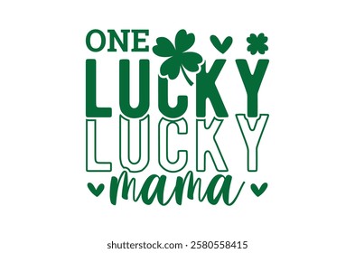 Happy St Patrick's day T-Shirt Design, St. Patrick's day, St Patrick's Day Silhouette Elements, Pack for St. Patrick's Day Celebrations, Lucky, Funny decorated with shamrock