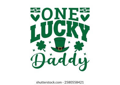 Happy St Patrick's day T-Shirt Design, St. Patrick's day, St Patrick's Day Silhouette Elements, Pack for St. Patrick's Day Celebrations, Lucky, Funny decorated with shamrock