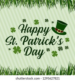 Happy St. Patrick's Day Typography With Background