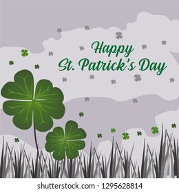 Happy St. Patrick's Day Typography With Background