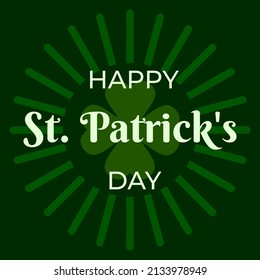 Happy St. Patrick's Day typography.