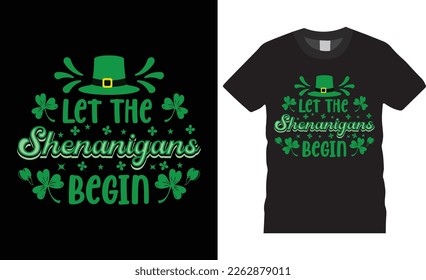 Happy st. patrick's day typography shamrock leaf hat vector design. Irish patricks celebration handwritten quote t-shirt designs funny gift. ready for background, shirt, mug, poster, banner invitation