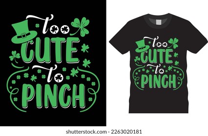 Happy st. patrick's day typography shamrock leaf hat vector design. Irish patricks celebration handwritten quote t-shirt designs funny gift. ready for background, shirt, mug, poster, banner invitation