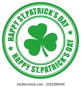 Happy St Patrick's day vector icon illustration isolated on white background