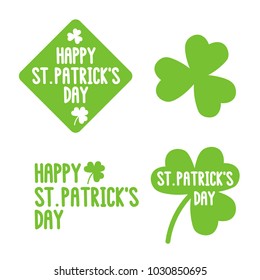 Happy St. Patrick's Day vector Set. It can be used for website design, poster, sticker, patch etc.