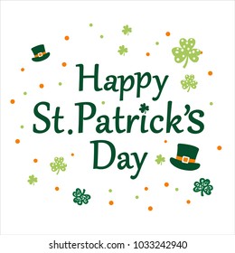 Happy St. Patrick's Day Vector text
