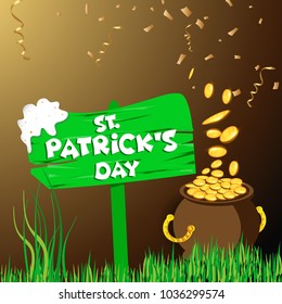 Happy St Patricks Day Vector Illustration.