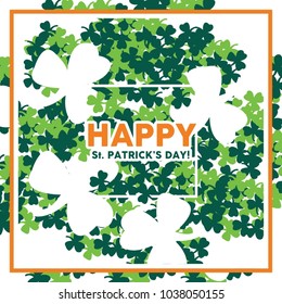 happy st. patrick's day vector template background