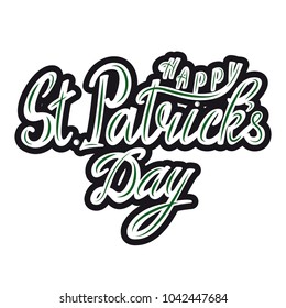 happy st. Patricks day vector lettering illustration