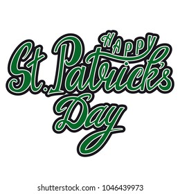 happy st patricks day vector lettering