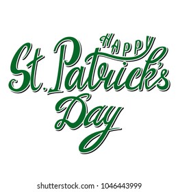 happy st patricks day vector lettering