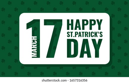 happy st. patrick's day, vector greetings card