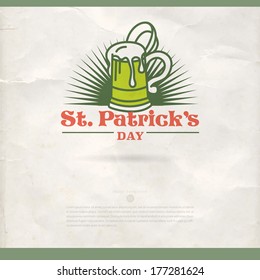 Happy St. Patrick's Day Vector Poster