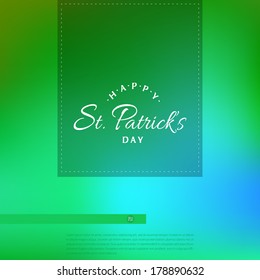 Happy St. Patrick's Day vector template of greeting card