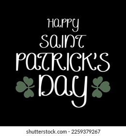 Happy St. Patrick's Day vector typographic illustration