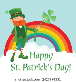 Happy St. Patrick's Day vector illustration card