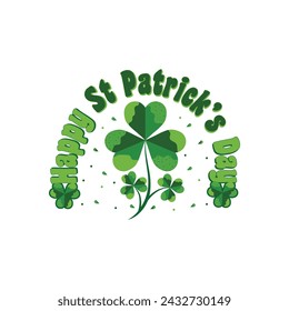 Happy st patrick's day Vector template for t shirt, banner, poster, flyer, postcard, greeting card.