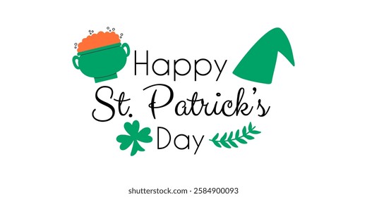 Happy St. Patrick's Day vector illustration. 