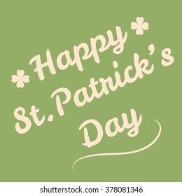 Happy St. Patrick's Day Vector Poster