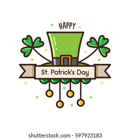 Happy St. Patrick's Day. Vector illustration.