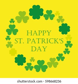 Happy St. Patrick's Day. Vector illustration for your holiday presentation. Greeting card.