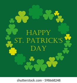 Happy St. Patrick's Day. Vector illustration for your holiday presentation. Greeting card.