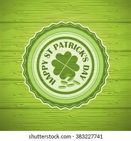 Happy St. Patrick's Day Vintage Vector logo label