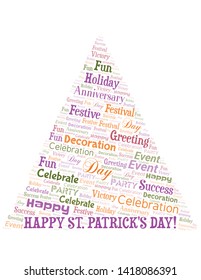 Happy St. Patrick's Day! Word Cloud. Wordcloud Made With Text.