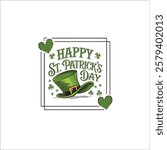 Happy St. Patrick's Day Wreath with Shamrocks  Leprechaun Hat
Festive St. Patrick’s Day Calligraphy in Irish Flag Colors
Classy St. Patrick’s Day Typography Logo with Decorative Clovers
