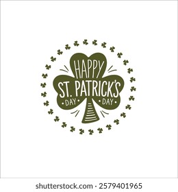 Happy St. Patrick's Day Wreath with Shamrocks  Leprechaun Hat
Festive St. Patrick’s Day Calligraphy in Irish Flag Colors
Classy St. Patrick’s Day Typography Logo with Decorative Clovers
