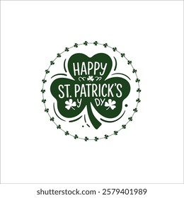 Happy St. Patrick's Day Wreath with Shamrocks  Leprechaun Hat
Festive St. Patrick’s Day Calligraphy in Irish Flag Colors
Classy St. Patrick’s Day Typography Logo with Decorative Clovers
