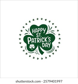 Happy St. Patrick's Day Wreath with Shamrocks  Leprechaun Hat
Festive St. Patrick’s Day Calligraphy in Irish Flag Colors
Classy St. Patrick’s Day Typography Logo with Decorative Clovers
