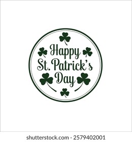 Happy St. Patrick's Day Wreath with Shamrocks  Leprechaun Hat
Festive St. Patrick’s Day Calligraphy in Irish Flag Colors
Classy St. Patrick’s Day Typography Logo with Decorative Clovers
