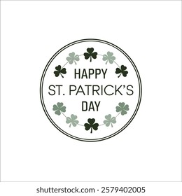 Happy St. Patrick's Day Wreath with Shamrocks  Leprechaun Hat
Festive St. Patrick’s Day Calligraphy in Irish Flag Colors
Classy St. Patrick’s Day Typography Logo with Decorative Clovers
