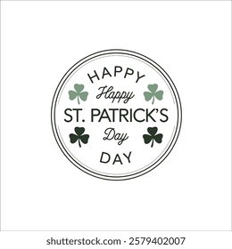 Happy St. Patrick's Day Wreath with Shamrocks  Leprechaun Hat
Festive St. Patrick’s Day Calligraphy in Irish Flag Colors
Classy St. Patrick’s Day Typography Logo with Decorative Clovers
