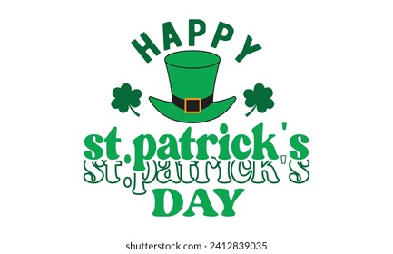 Feliz Día del Patrono, Día de San Patricio, camiseta del Día de San Patricio, Retro St. Patricks, Shamrock Svg, Feliz Día de San Patricio, citas de camisetas del Día de San Patricio, Cortes de Cricut, Silhouette, vector