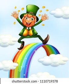 Happy St. Patrics Day on Sky illustration