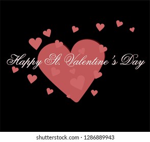 Happy St Valentine's Day vector image love postcard