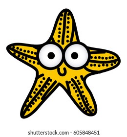 happy star cartoon icon, vector illustration design