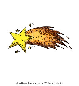 happy star fall hand drawn. dream boy, joy adventure, girl roof happy star fall vector sketch. isolated color illustration