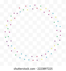 Happy Stars Independence Vector Transparent Background. Celebrate Constellation Design. Carnaval Rain Texture. Falling Confetti Effect Invitation.
