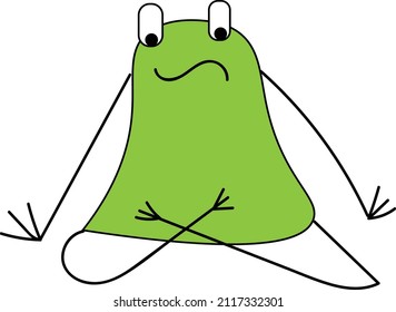 Happy Stick Figure vector illustration. Cartoon icon.
