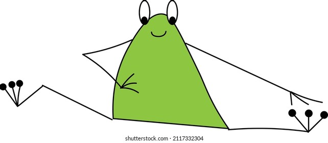 Happy Stick Figure vector illustration. Cartoon icon.