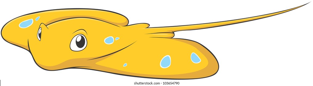 Happy Stingray Illustration