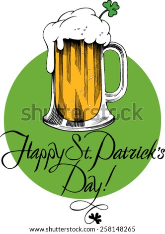 Happy St.Patrick Day! Vector illustration.