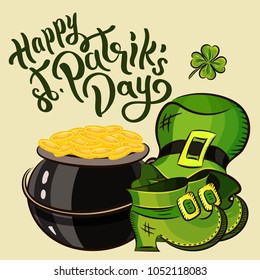 Happy St.Patrick 's Day. Vector. Letter.